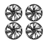 4 STK. Radkappen Performance Ersatz-Radkappen Vollfelgenabdeckungen 19 Zoll Kompatibel for Tesla Modell Y 2023 2022-2019 Autozubehör(MY Dark Grey B)