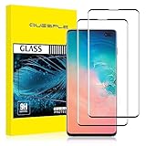 QUESPLE [2 Stück] Panzerglas Schutzfolie für Samsung Galaxy S10 Plus, Anti-Kratzen, Ultra-klar, Anti-Bläschen, Fingerabdruck-ID Gehärtetem Glas Displayschutzfolie für Galaxy S10 Plus