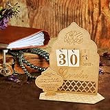 Ramadan Kalender, Ramadan Adventskalender Holz Countdown DIY Ramadan Dekoration aus Holz, Rustikaler 30 Tage Countdown Ramadan Kalender Kinder, Countdown Kalender, Adventskalender Kinder (braun)