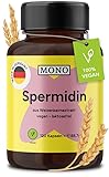 MONO® Spermidin Kapseln hochdosiert | 6mg Spermidin pro Tagesdosis | 120 Kapseln | Weizenkeimextrakt Spermidin Gehalt | geprüfte Qualität mit Analyse aus Deutschland