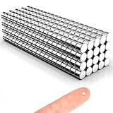 Delaga 300 Stück Magnete Stark 3x2mm, Neodym Magnete Extra Stark, Mini Magnete für Magnettafel, Kleine Magnete Stark Rund, Starke Magnete für Kühlschrank, Whiteboard, Pinnwand, Büro