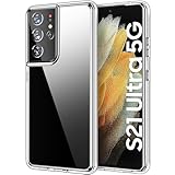 HOOMIL Crystal Clear Hülle für Samsung Galaxy S21 Ultra 5G 6,8 Zoll, Nie Vergilbung Transparent - Durchsichtig