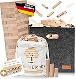200-1.600 Holzbausteine Natur + 1x Baumpflanzung, 100% Made in Ravensburg Bauklötze Natur Holz unbehandelt Kinder Konstruktions-Spielzeug, Motorik, Bausteine 2, 3, 4, 6 Jahre