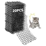 Oungy 20 Stück Dornengitter Gegen Katzen 40 X 20 cm Katzenabwehr Garten Mit Spikes Mat Schwarz Anti Katzen Mardermatte Katzenschreck Für Garten Testsieger Mardergitter Für Außenbereich Pflanzenschutz