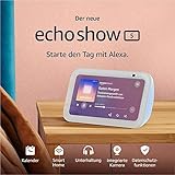 Zertifiziert und generalüberholt Echo Show 5 (3. Gen.) | Kompakter smarter Touchscreen mit Alexa zum Steuern deines Smart Homes und mehr | Graublau