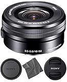 AOM Sony SELP1650 16–50 mm OSS-Objektiv: Sony E PZ 16–50 mm f/3,5–5,6 OSS Objektiv (schwarz) + Pro Starter Bundle Kit Combo – Internationale Version