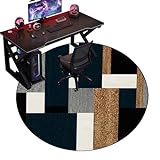 120 cm Bürostuhl Unterlage Schreibtischstuhl Teppich - Bodenschutzmatte, Runde Anti Silp Kratzfest, Computerstuhl Teppiche für Parkett und Hartböden, Stuhlmatte für Home Office, Upgrade - Version