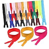 DECORNIJIA 21Stücke Teiliges Harz Reißverschlüssen für DIY Nähprojekte Farbenfrohe und Glatte Reißverschlüsse für Taschen Handtaschen und Kleidung Robust und Leicht zu Verarbeiten