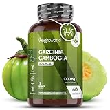 Garcinia Cambogia Pure - 1000mg pro Kapsel - Thermogenese anregen - 60 vegane Kapseln für 2 Monate Vorrat - Superfood mit 60% HCA (Hydroxyzitronensäure) - Garcinia Fruchtextrakt von WeightWorld