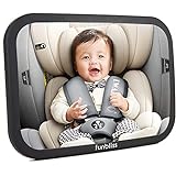 Funbliss Rücksitzspiegel fürs Baby,Bruchsicherer Auto-Rückspiegel für Babyschale, 360° schwenkbar,Autositz-Spiegel ohne Einzelteile