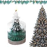 Tyinerc Weihnachtsduftkerzen, Weihnachtsbaumkerzen, Weihnachtsduftkerzen, Weihnachtsornamente aus Kiefernholz, konische Weihnachtsbaumkerze, kleine Tischdekoration