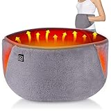 WILLONG Wärmegürtel, Lendenheizkissen mit Usb-Anschluss, Heating Pad for Period Cramps, Dreistufige Thermoregulierung Wärmekissen Rücken, für Rücken, Bauch, Taillenschmerzen Grau