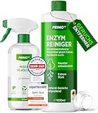 PRINOX® 1030ml Enzymreiniger Konzentrat inkl. Mischflasche I STARKER GERUCHSENTFERNER I Ergibt bis zu 40L Geruchsneutralisierer I Beseitigt Hundeurin, Katzenurin Geruch tiefgreifend uvm. I Made in DE