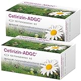 Cetirizin-ADGC - 2x 100 Stück - Allergie-Tablette mit schneller und langanhaltender Wirkung gegen Allergien, Heuschnupfen, Nesselsucht und tränende Augen - für Erwachsene und Kinder ab 6 Jahren