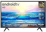 TCL 32S5209 LED Fernseher 80 cm (32 Zoll) Smart TV (HD, Android TV, HDR, Micro Dimming, Dolby Audio, Google Assistant, Chromecast & Google Home), Schwarz