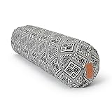 #DoYourYoga Zylinder Yogabolster mit Bio-Dinkelspelz (KBA), waschbarer Bezug aus 100% Baumwolle, 68cm x 22cm, Yogakissen Meditations- / Sitz- / Zafukissen für Yin Yoga - Style 18