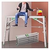 200 × 40 cm Trittleitern Tragbares Arbeitsplattformgerüst mit einfacher Lagerung Mehrzweck-Klappgerüst mit Einstellbarer Höhe für die Haustechnik