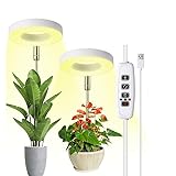 Asslye Pflanzenlampe LED Vollspektrum, LED Grow Lampe für Zimmerpflanzen, Wachstumslampen für Pflanzen mit 3 Lichter Modi und 10 Helligkeit, Höhenverstellbar, 3/9/12 Std Timer