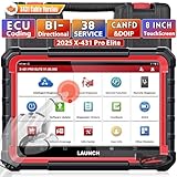 LAUNCH X431 PRO Elite Auto OBD2 Diagnosegerät, ECU lesen & codieren, Vollsystem Diagnose Scanner, 38+Reset Servicefunktionen, CANFD&DOIP, FCA, 2 Jahre Kostenlose Updates