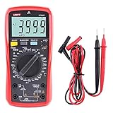 UNI-T UT890C Professionelles Digitalmultimeter Tester Voltmeter Amperemeter Ohmmeter RMS 6000-Konten Polymeter-Kapazitätstest und Temperaturmessung mit beleuchtetem LCD