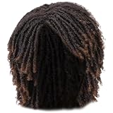 Afro -Perücken für schwarze Frauen 6 Zoll natürliche und dicke Afro -Perücke mit atmungsaktivem Haarnetz einfach passende synthetische Curly Perücke für tägliche, Party, Cosplay, Curly