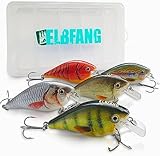 ELBFANG Crankbait Wobbler Set | 13g | 7,5cm | Barsch-Hecht-Angelköder | Kunstköder Set