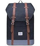 KAUKKO Rucksack Damen Herren Vintage Reiserucksack für 14' Notebook Lässiger Daypacks Schultaschen