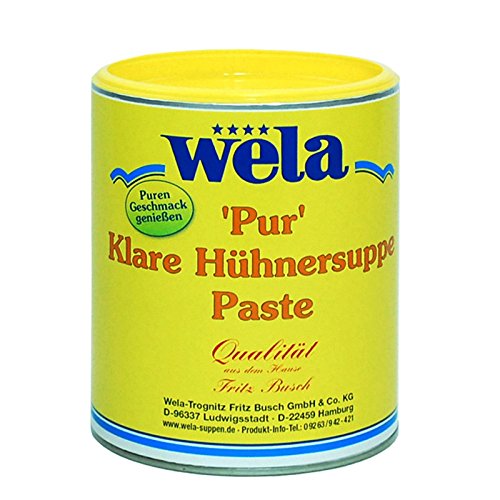 Klare Hühnersuppe 'Pur' - wela 1/1 Dose, Hühnerbouillon Paste für 40L, Hühner Brühe