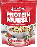 IronMaxx Protein Müsli - Haselnuss 2kg Beutel | Veganes High Protein Müsli laktosefrei | Reduzierter Zuckergehalt & Low Carb