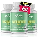 Vitabay Calcium hochdosiert 1000mg VEGAN - 270 Kapseln hochdosiertes Calciumcitrat - Calcium Citrate Calziumtabletten hochdosiert 1000 mg Calzium Kalcium Calcium Tabletten Kalzium hochdosiert