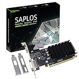 SAPLOS Radeon HD 5450 Grafikkarte, 2GB DDR3 64-bit, Low Profile, DVI-I HDMI VGA, PCI Express x16, DirectX 11, PC Graphics Card GPU, 2 Monitors Support