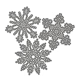 HEALSOPTHY Teiliges Schneeflocken Cutting Dies aus Silbernem Metall Langlebige Stanzformen für DIY Scrapbooking Geburtstags und Weihnachtskarten Kompatibel mit Stanzmaschinen Sicher und