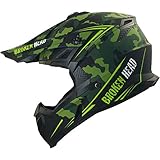 Broken Head Squadron Rebelution Grün Motocross-Helm - Motorrad-Helm Für MX, Sumo - Der Szene Marken-Helm - Camouflage - Größe M (57-58 cm)