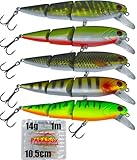 Paradox Fishing Wobbler Set I 5 Stück 14g 10,5cm mit Box I Hecht Köder Zander Köder Barsch Köder