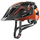uvex quatro - sicherer MTB-Helm für Damen und Herren - individuelle Größenanpassung - verstellbarer Schirm - titan - orange - 56-61 cm