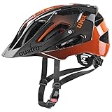 uvex Quatro - sicherer MTB-Helm für Damen und Herren - individuelle Größenanpassung - waschbare Innenausstattung - Titan - orange - 52-57 cm