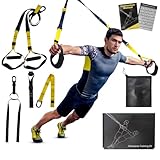 Schlingentrainer für Zuhause – Sling Trainer Set mit Türanker & Tragetasche – Fitnessgeräte für Zuhause & Draußen – Rückentrainer Ganzkörpertraining für Männer, Frauen, Kinder & Senioren