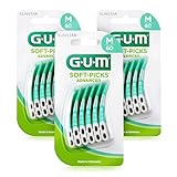 GUM SOFT-PICKS ADVANCED Interdentalreiniger/Einfache und sanfte Reinigung der Zahnzwischenräume/Angenehmes Anwendungsgefühl/Gute Erreichbarkeit aller Zahnzwischenräume (Medium)