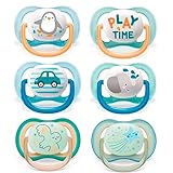 Philips Avent Schnuller Ultra Air // 0-6 Mo // Gr. 1 // anatomische Form Boys // 6er Set //