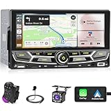 Inefala 2 Din Bluetooth Autoradio mit Carplay Android Auto 6,9 Zoll Touchscreen Autoradio Unterstützt Bluetooth Freisprecheinrichtung/Mirror Link/FM Radio/USB/Typ-C/AUX/TF/EQ mit Rückfahrkamera