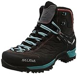 Salewa WS Mountain Trainer Mid Gore-TEX Damen Trekking- & Wanderstiefel, Grau (Magnet/Viridian Green), 41 EU