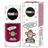 MINICO Premium Kinder Nagellack Pink, abziehbar, dermatologisch-getestet, kindgerecht, nachhaltig, vegan, wasserbasis, peel-off entfernbar