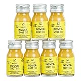 Ingwer Shots Bio von bleibwacker. 7 Shots Wochenpaket. 7x 30 ml. Mit frischem Bio-Ingwer. Ohne Zuckerzusatz.