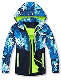 Mallimoda Regenjacke für Jungen und Mädchen, leicht, wasserdicht, mit Kapuze, Windbreaker für Kinder, Stil 1, Grün, 4-5 Jahre
