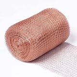 KAHEIGN Kupfernetz 12,7cmx10m Kupferband Gegen Schnecken, Schneckenzaun Kupfergeflecht Schneckenschutz, 100% Kupferdraht Rattenfallen für Garten Schädlingsbekämpfung und zur Abwehr von Gewürm