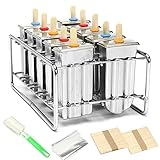 Edelstahl 10 Stück DIY Eis Popsicle Form Eis Form und selbstgemachte ideal für Innen- und Außenbereich