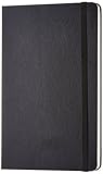 Amazon Basics Klassisches Notizbuch, A5, liniert, Größe, Schwarz