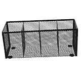 PLAFOPE Stifthalter Aus Schmiedeeisen Mit Vier Gittern Bleistiftbecher Mesh-stifthalter Multifunktionaler Stifthalter Stift-organizer Stifte-organizer Für Den Schreibtisch Bürobedarf Black