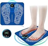 EMS Fußmassagegerät,Fußmassagegerät Elektrisch,Faltbares und Tragbares Elektrisches Fußmassagegerät zur Durchblutungs-und Muskelschmerzlinderung,8 Modi und 19 Intensitäten(Charging Type)