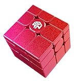 GAN Mirror Cube 3x3x3, Magic Speedcube Mirror Zauberwürfel Original, 3D Puzzle Magischer Würfel für Kinder und Erwachsene, Löse durch die Form, Modell Mirror Rosa UV